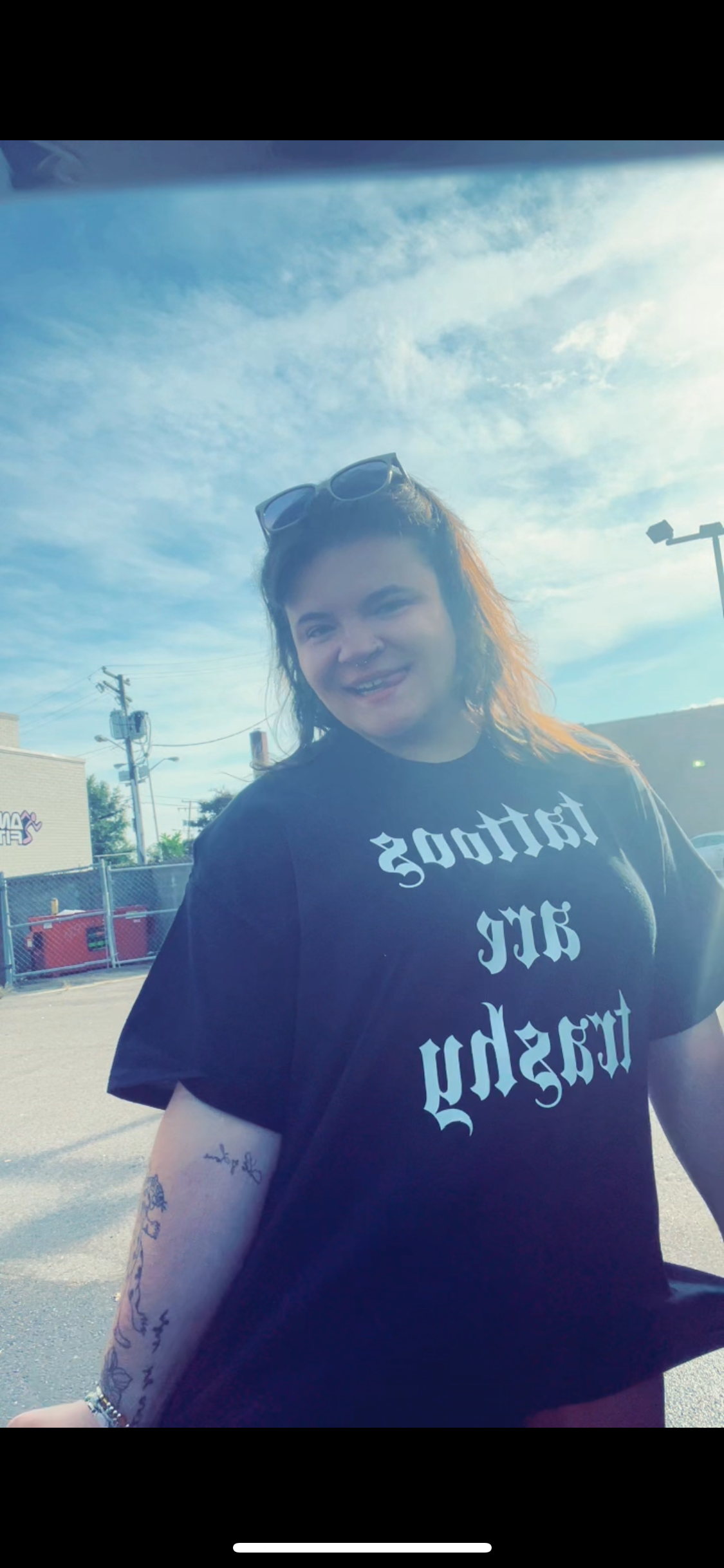 “tattoos are trashy” tee